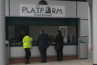 Snack bar at the NET Clifton South terminus selling hot drinks and snacks (taken on 2015-09-09)