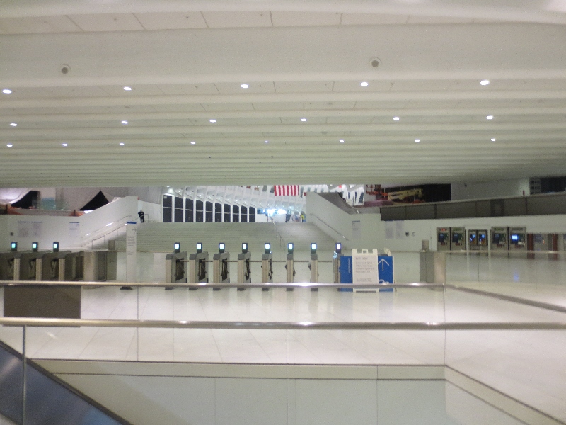 [New York]Concourse of the new World Trade Center station in New York.  Photo by Ian Brown for Railfuture
