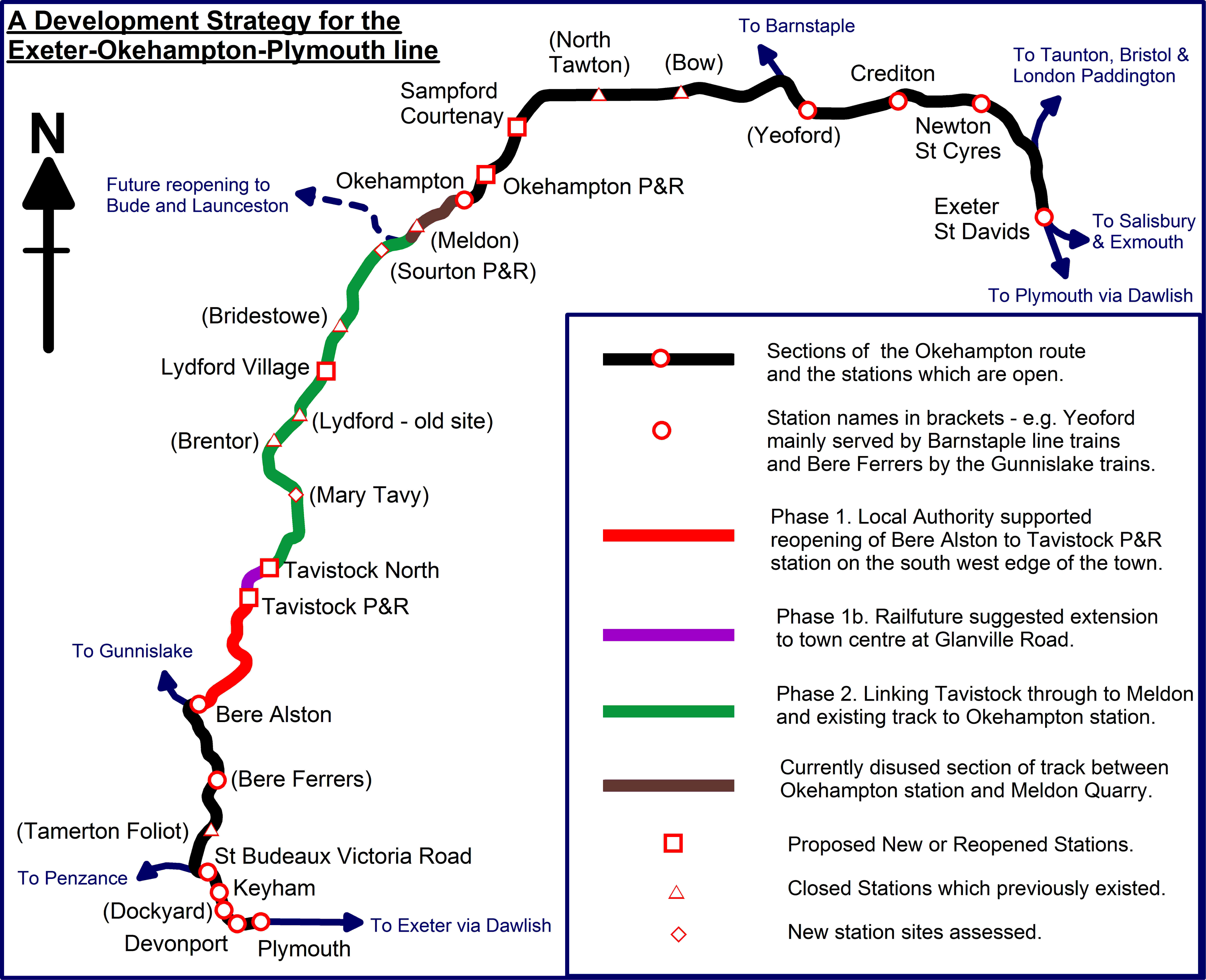 Map of Okehampton route