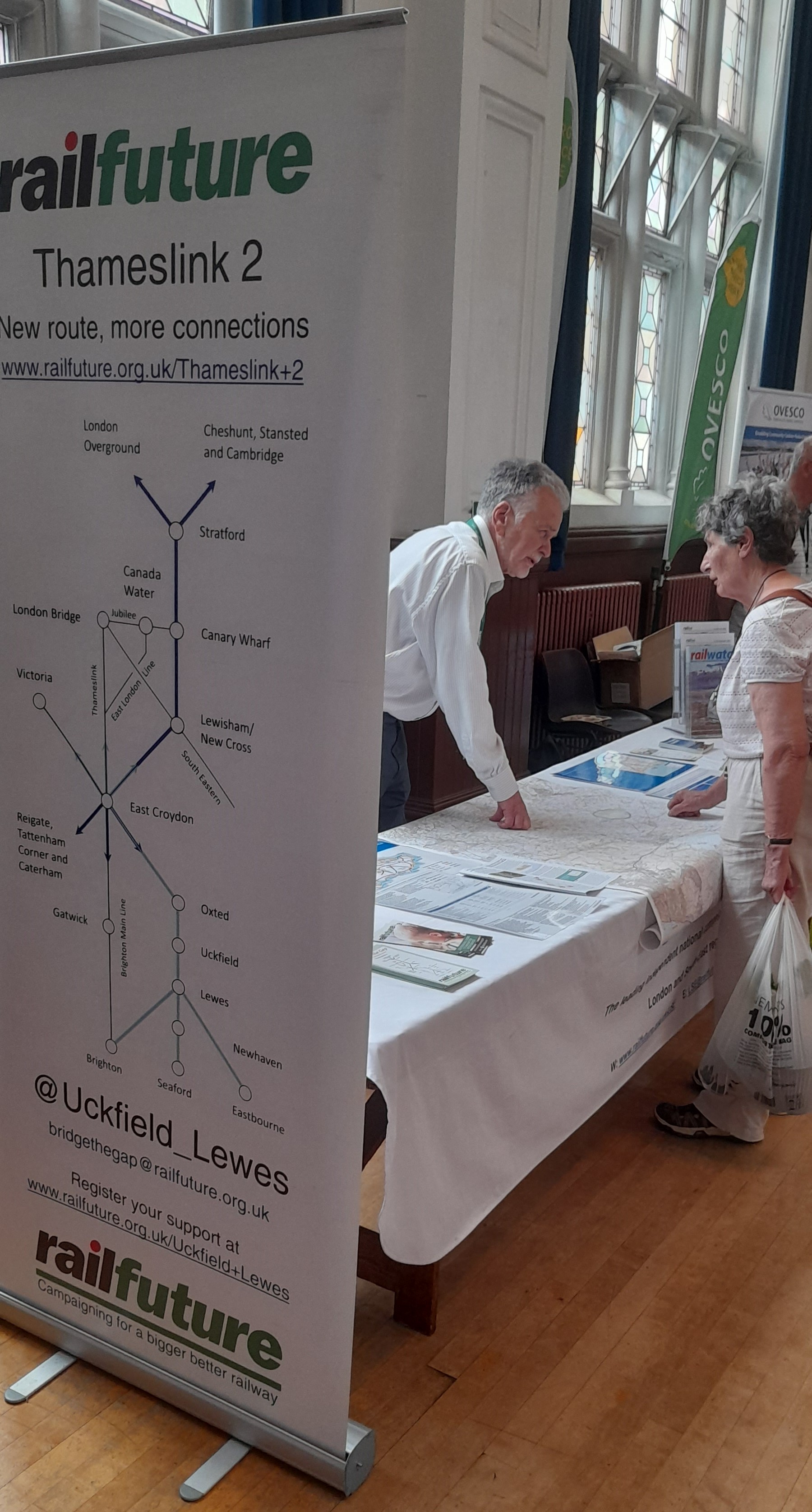 PHO:2024.08.31 - "Bridge the gap" campaign stall at Lewes Societies Fair